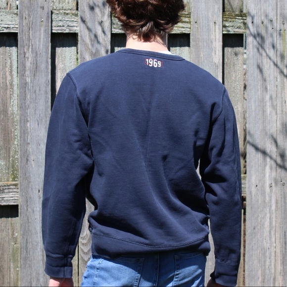 GAP 1969 Retro Crewneck Sweater | Navy Blue - Picture 7 of 8